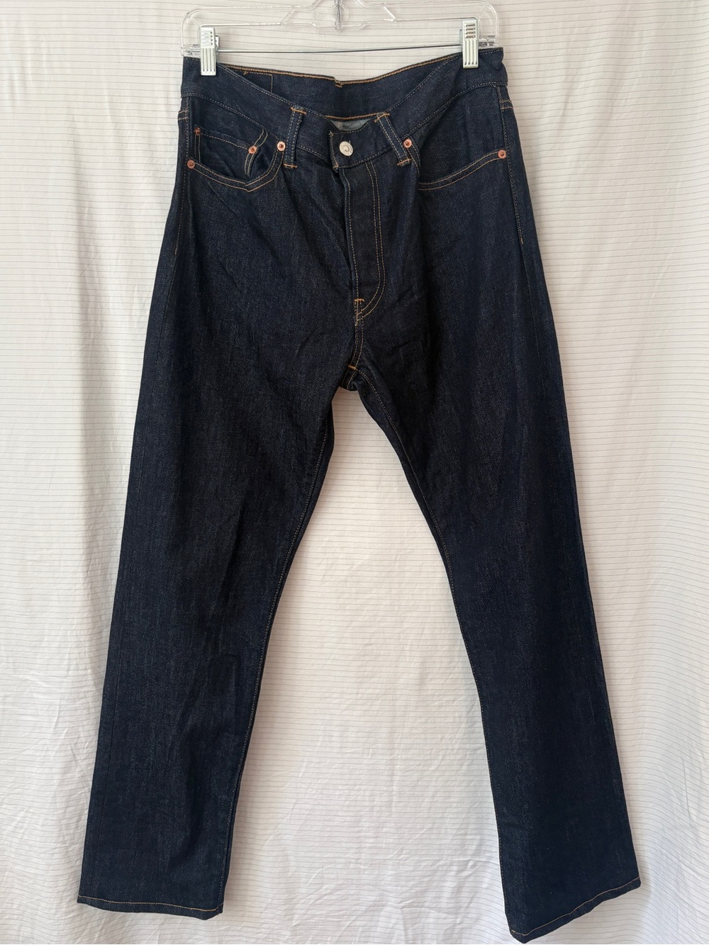 BUCK MASON RAW JAPANESE SELVEDGE FULL SADDLE JEAN 5 pockets Classic fit NEW - Picture 3 of 10